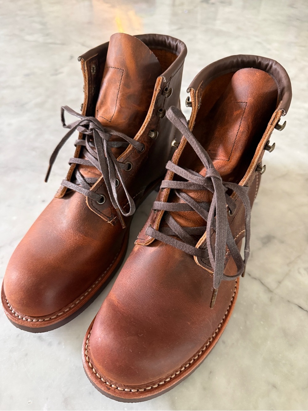 Men's Red Wing Brown Leather Lace-Up Boots 3343